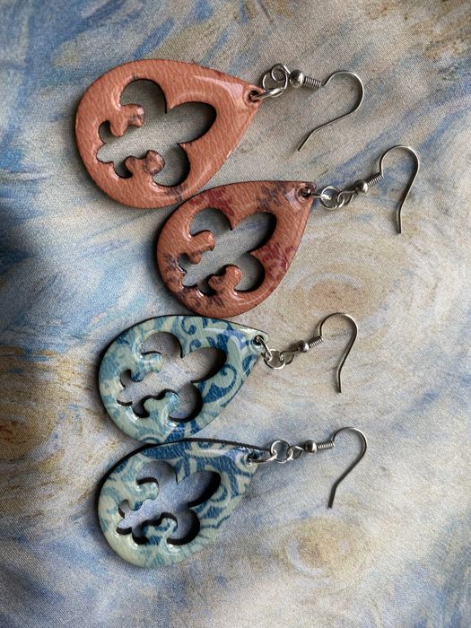 Этно-стильдегі брошка, сырғалар