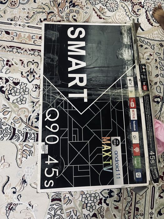 Smart TV Q90 45S 45″ Android 11 — пульт + кронштейн