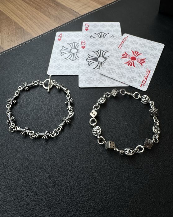 Set Chrome Hearts Doua Bratari Dice & Cross