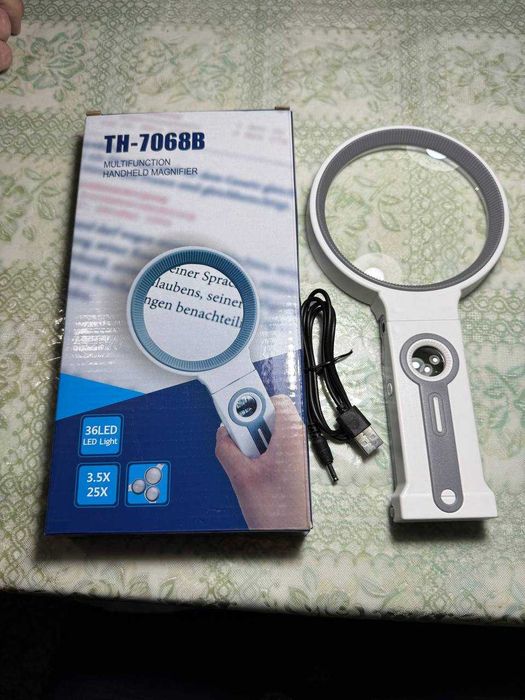 Лупа с подсветкой TH-7068B — 36 LED, 3.5X / 25X