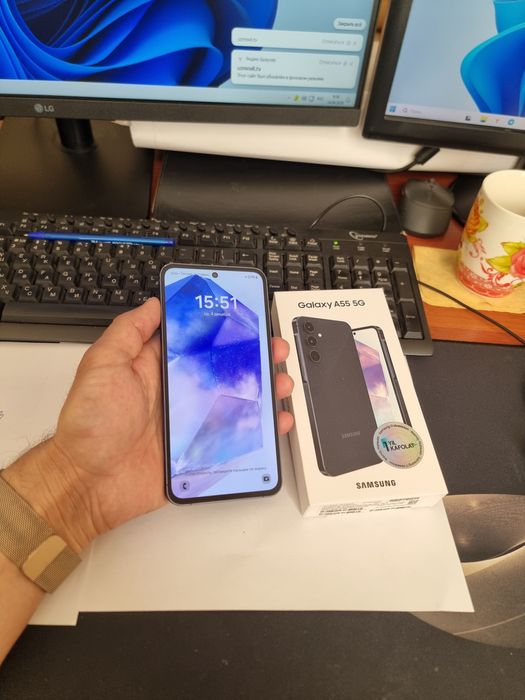 Samsung A55 5G 8/128gb(2025)iwlawi zur aybi yuq tozza telefon