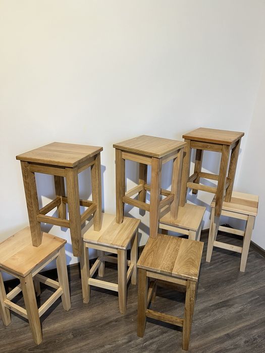 Scaune Lemn Masiv- Stejar Mix Esente