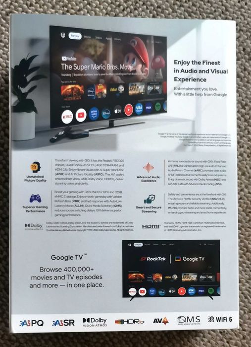 ROCKTEK GX1 4ГБ 32ГБ Google TV 14