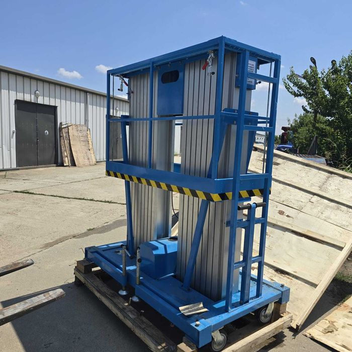 Nacela / Platforma telescopica electrica din aluminiu, capacitate 200 kg  – inaltime de lucru  14 m