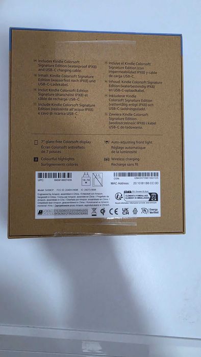 eBook Reader Amazon Kindle Colorsoft Signature Edition, 32 GB, Display 7", Wi-Fi, IPX8, USB-C, Negru
