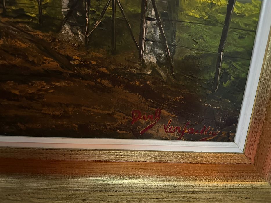 Голяма маслена картина – есенен пейзаж