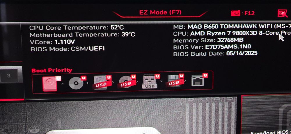 Дънна платка MSI B650 Tomahawk AMD AM5, Wi-Fi