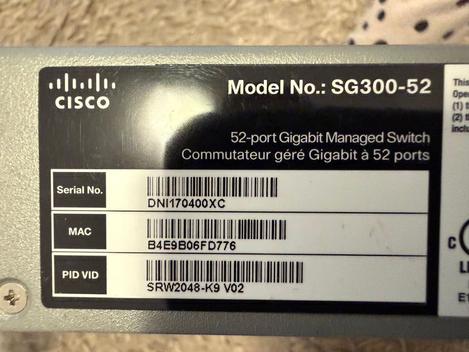Switch CISCO SG300-52