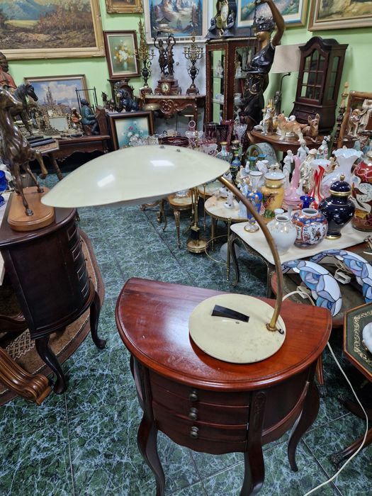 Рядка голяма антикварна руска съветска настолна лампа