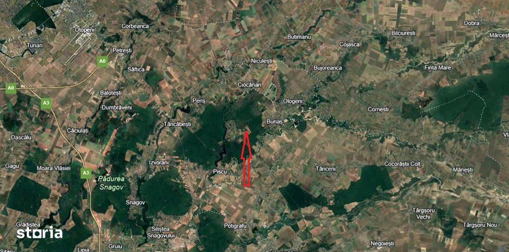 Balteni-Scrovistea, teren intravilan 17.714 mp, lângă pădure