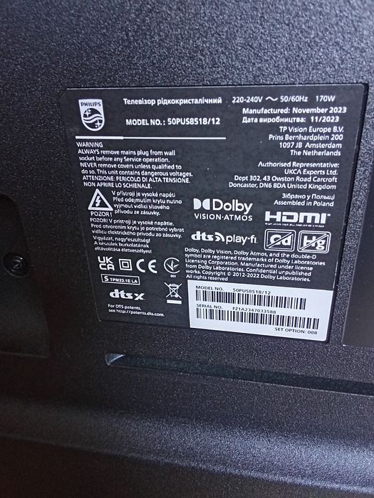 Телевизори "Philips" 50pus 8518 Ambilight и LG 55UR73003LA на части