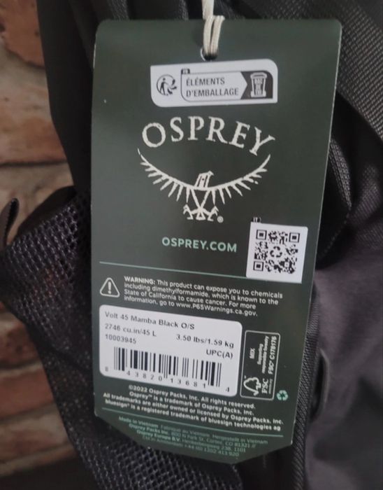 Rucsac Osprey Volt 45  L Nou