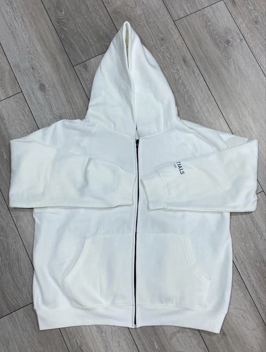 Hanorac Essentials Zip White/Gray Green (L-XL)