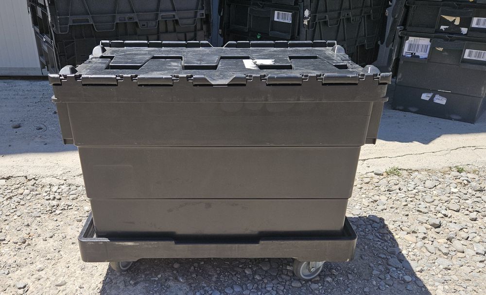 Cutie plastic cu inchidere ermetică si carut transp. cutie 60x40x36 cm