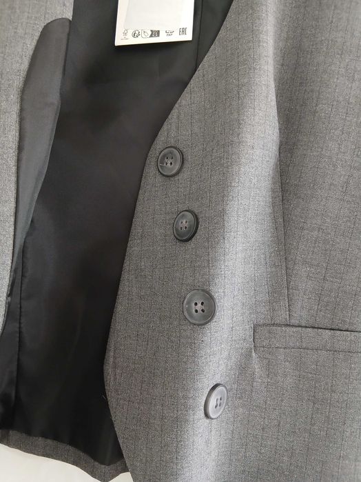 Vesta dama ZARA masura XS eleganta office business casual gri nepurtata cu eticheta