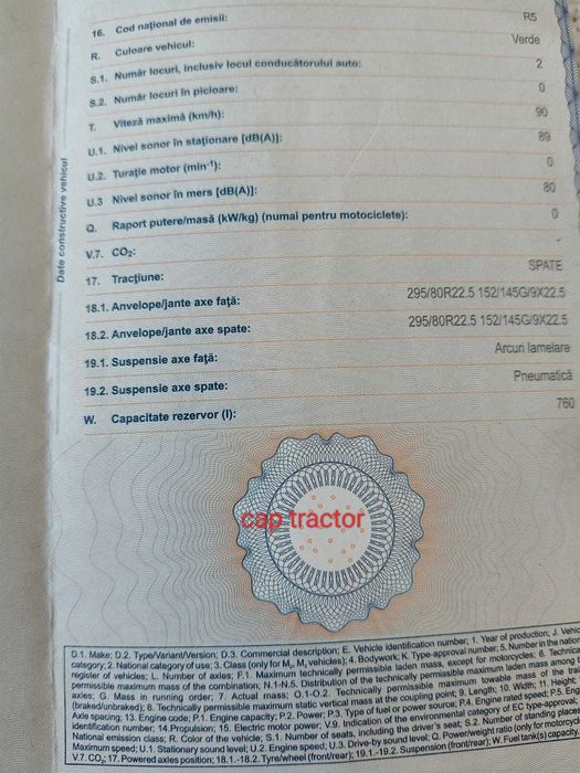 Vand ansamblu camion + semiremorca