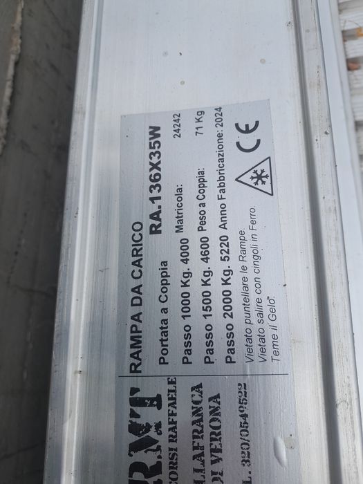 Rampe aluminiu 3.5m 5200 kg