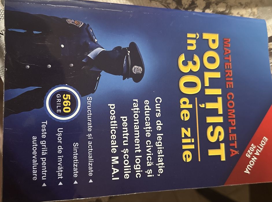 Carte cu materie pentru politie