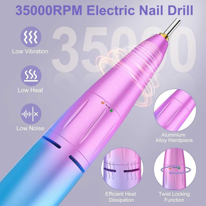 Акумулаторна пила за нокти Cadrim с аксесоари