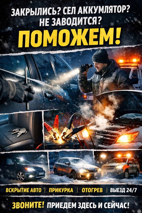 Вскрытие авто / отогрев авто/ вскрытие замков /  подкурить машину