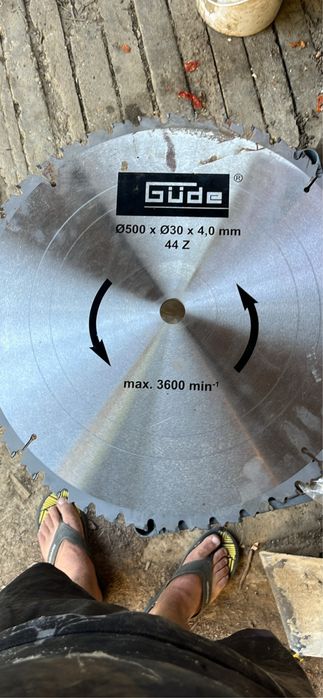 Pânză circulară GUHDO Ø500 mm – 44 dinți( si masina de gurait.
