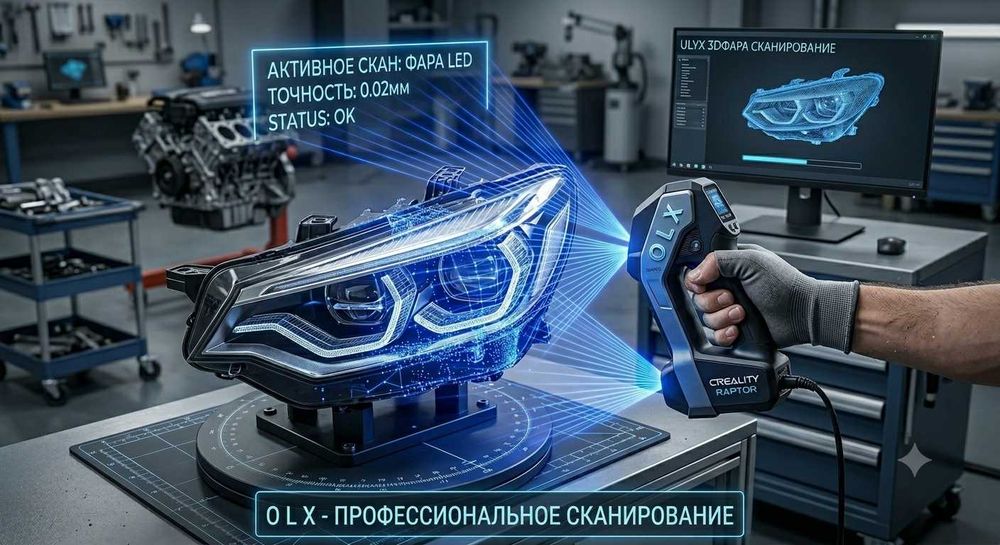 3Д сканирование деталей, автозапчастей, оборудования оцифровка деталей