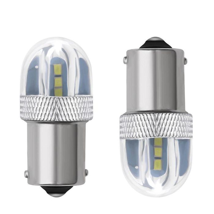 комплект led диодни крушки 2броя flyseen fls6338 бели,12v,1156 ...