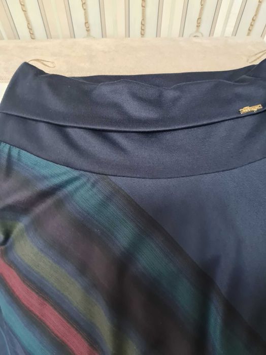 fusta noua din stofa culoare bleumarin