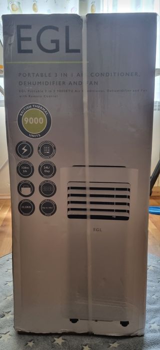 EGL преносим 3 в 1 9000BTU климатик, влагоуловител и вентилатор. НОВ !