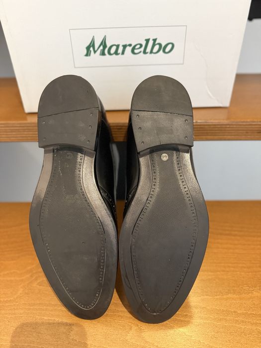 Pantofi negrii de piele, Marelbo, marimea 44, foarte frumosi