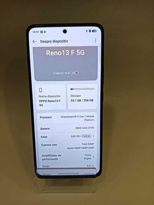 Telefon Oppo Reno 13 F 256 GB Luminous Blue, Cod 104052