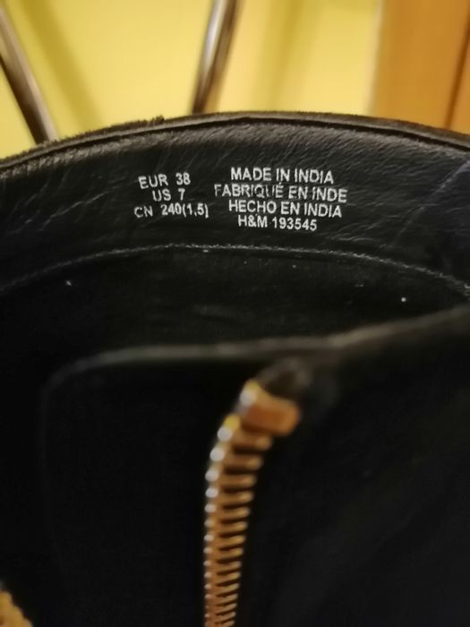 Botine piele întoarsă, H&m, 37