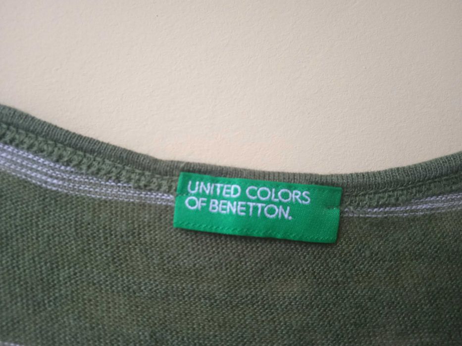 Benetton - НОВ ленен 100% оригинален потник Бенетон
