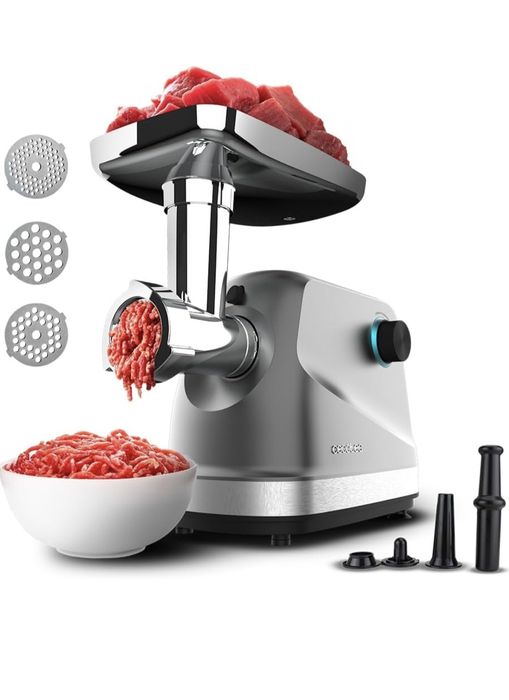 Crusher 1400 1360W електрическа месомелачка, с 1 нож и 3 режещи плочи.