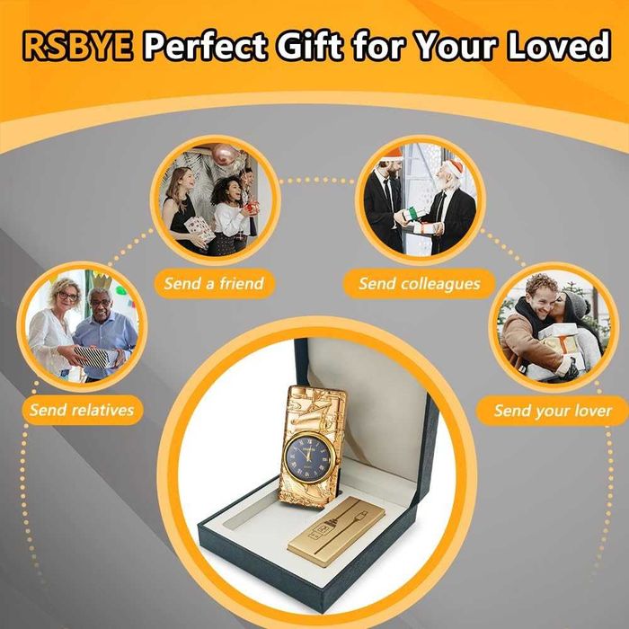 Електрическа плазмена запалка RSBYE с часовник и фенер + Твърд калъф