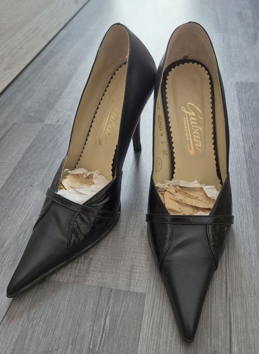 Pantofi toc piele