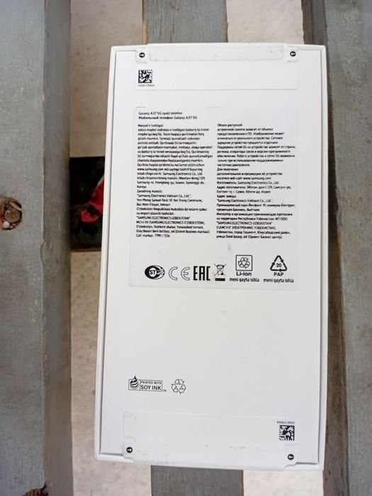 Samsung A37 yengi rangi toq yashil karobka dokument joyida ochilmagan
