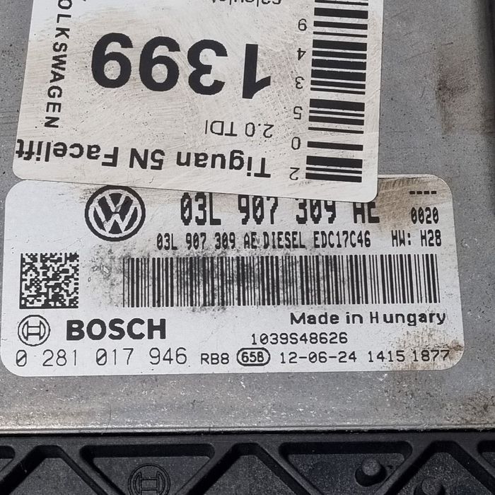 Calculator motor Volkswagen Tiguan 5N Facelift 2.0 TDI 2011 - 2015 140CP Manuala CFFB ...