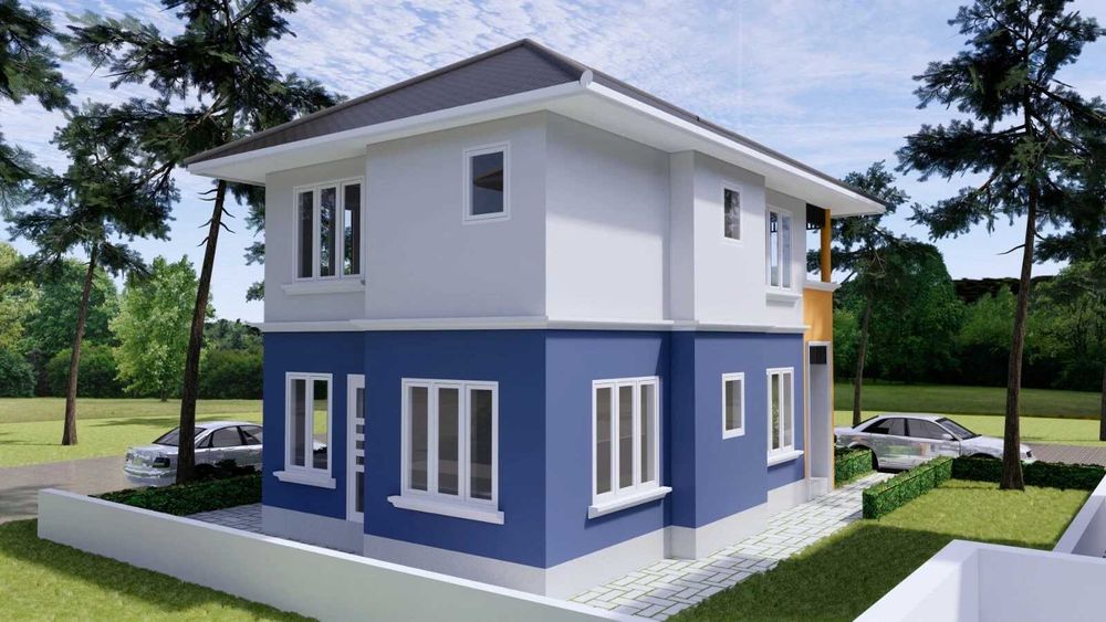 НА ИЗПЛАЩАНЕ - Двуетажна сглобяема къща с 3 спални, 124 кв. м