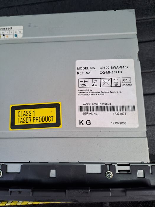 Радио сиди хонда црв-3