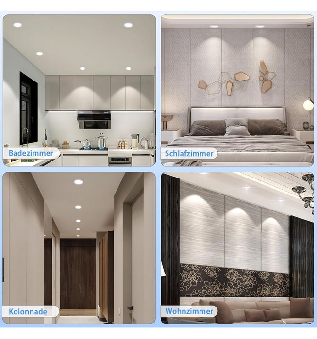 Set de 10 Spoturi LED de tavan 9W 920 Lumen