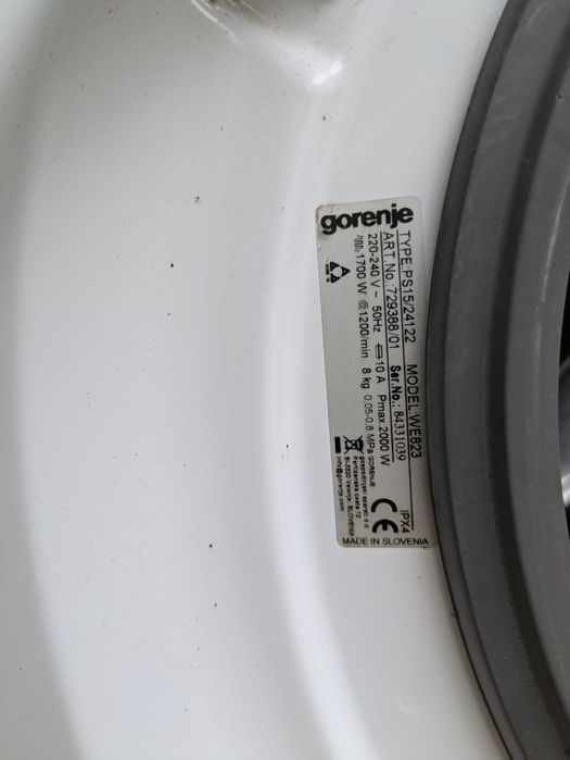 Mașina de spălat Gorenje cu rulmentul stricat.