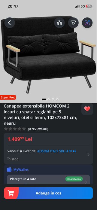 Canapea extensibila copii