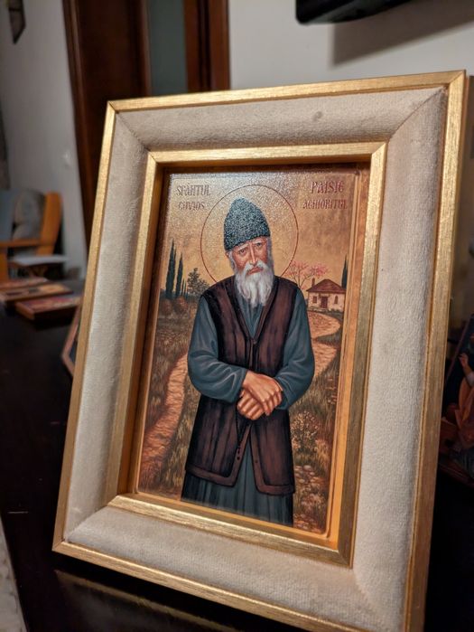 Icoană pe sticlă, Sfântul Paisie Aghioritul