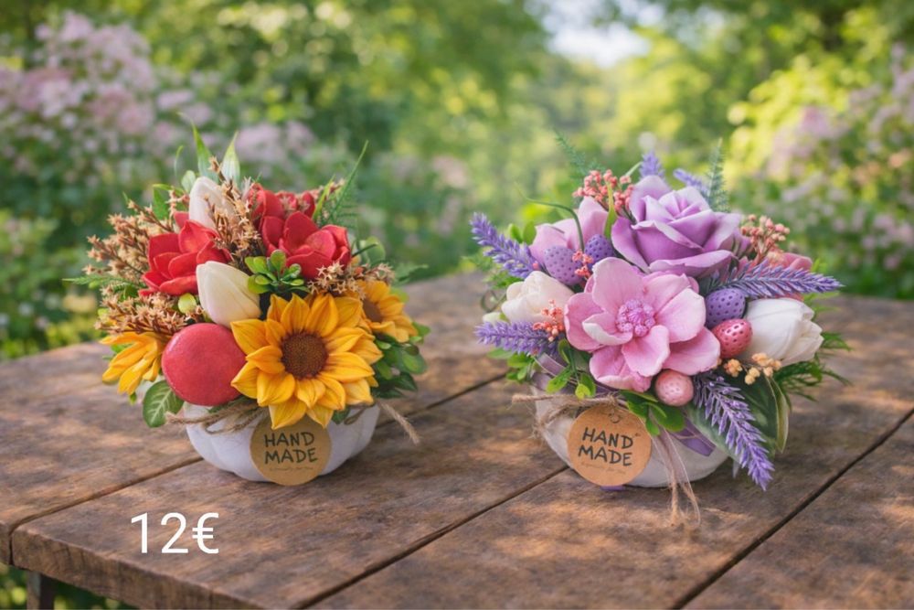 Цветя от сапун за  подарък