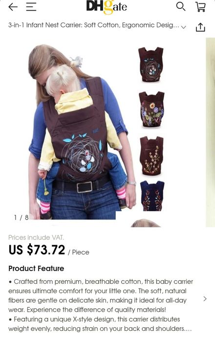 Marsupiu bebelus MAI TAI complex si Hauck