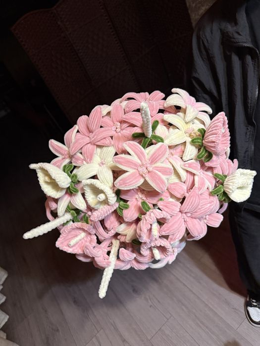 Букеты из синельной проволоки (ручная работа)