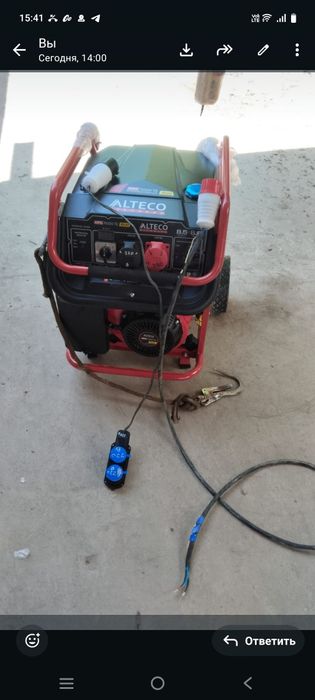 Электростанция бензиновая 8 квт  380 трех фазка ,+ 220 вольт.Генератор