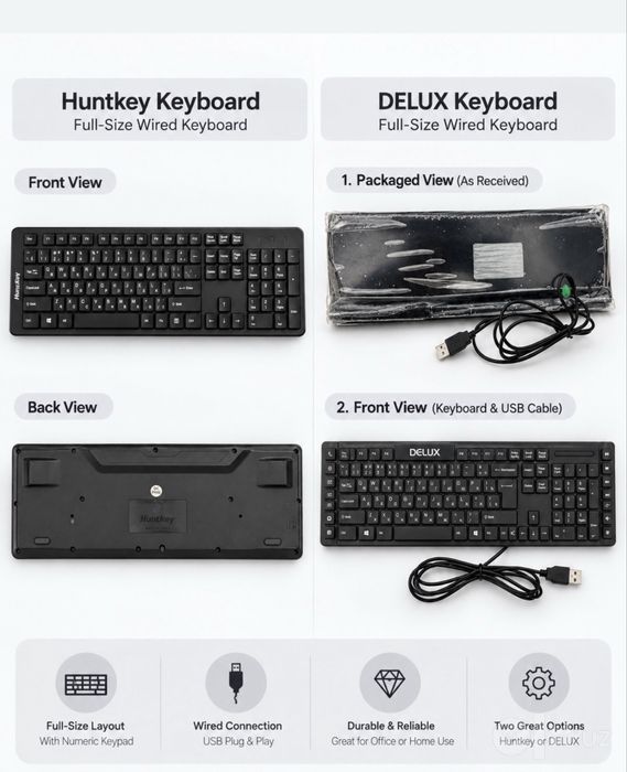 Клавиатура delux и huntkey беспроводная оригинал яндекс бтс есть