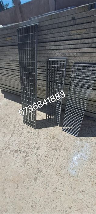 Trepte zincate metalice 125x27